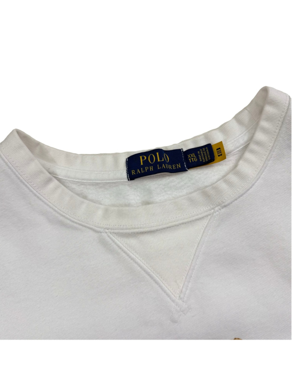 Polo Ralph Lauren Mens XXL White Christmas Gift Bear Fleece Sweater Festive - Picture 7 of 11